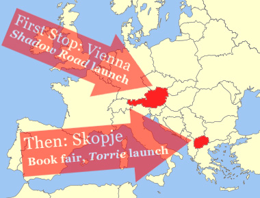 Macedonia Austria Book Tour map